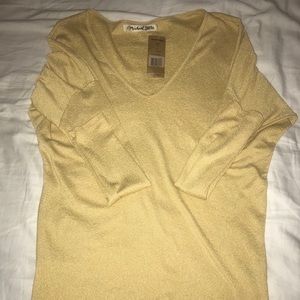 Michael Stars NWT gold long sleeve dolman